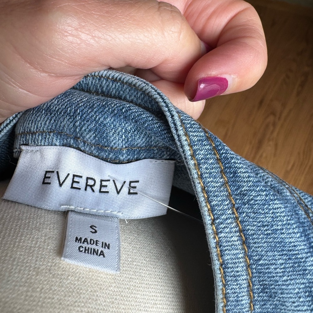 Blue Denim Button-Front Jacket - image 3